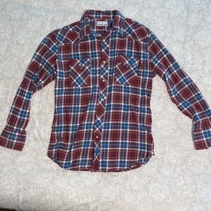 Men’s wrangler pearl snap size extra large flannel